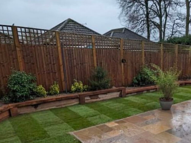 Closeboard fencing installed in Hampshire.