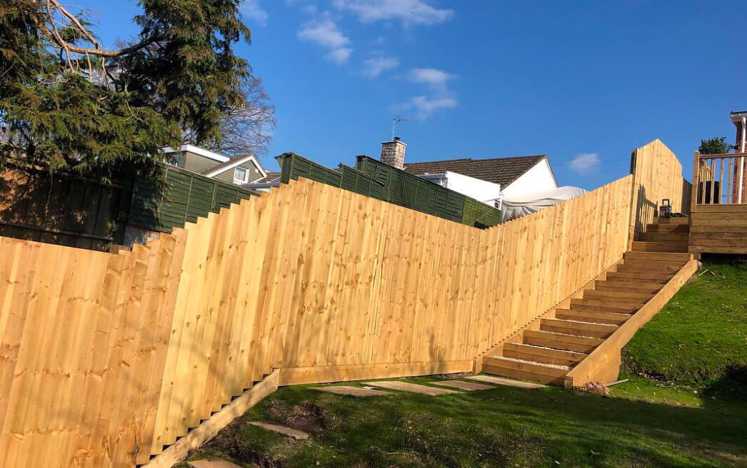 Closeboard fencing installed in Hampshire.