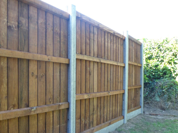 Closeboard fencing installed in Hampshire.